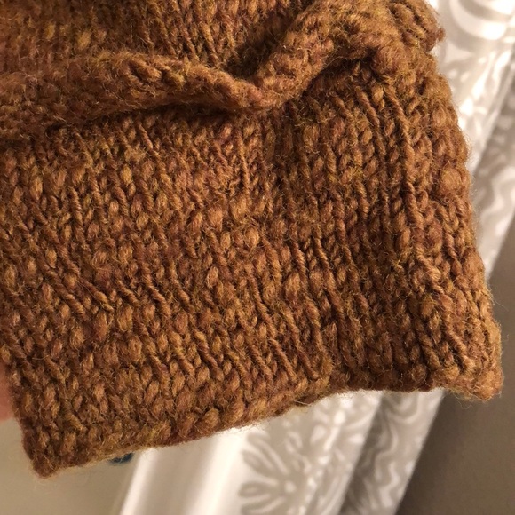 Free People Wool Brown Button Long Sleeve Sweater - Picture 6 of 9